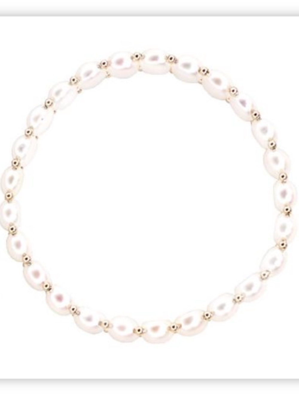 Honora Cultured Freshwater Pearl Stretch Button Bracelet/14K Yellow Gold/M/NWT! - Picture 5 of 6
